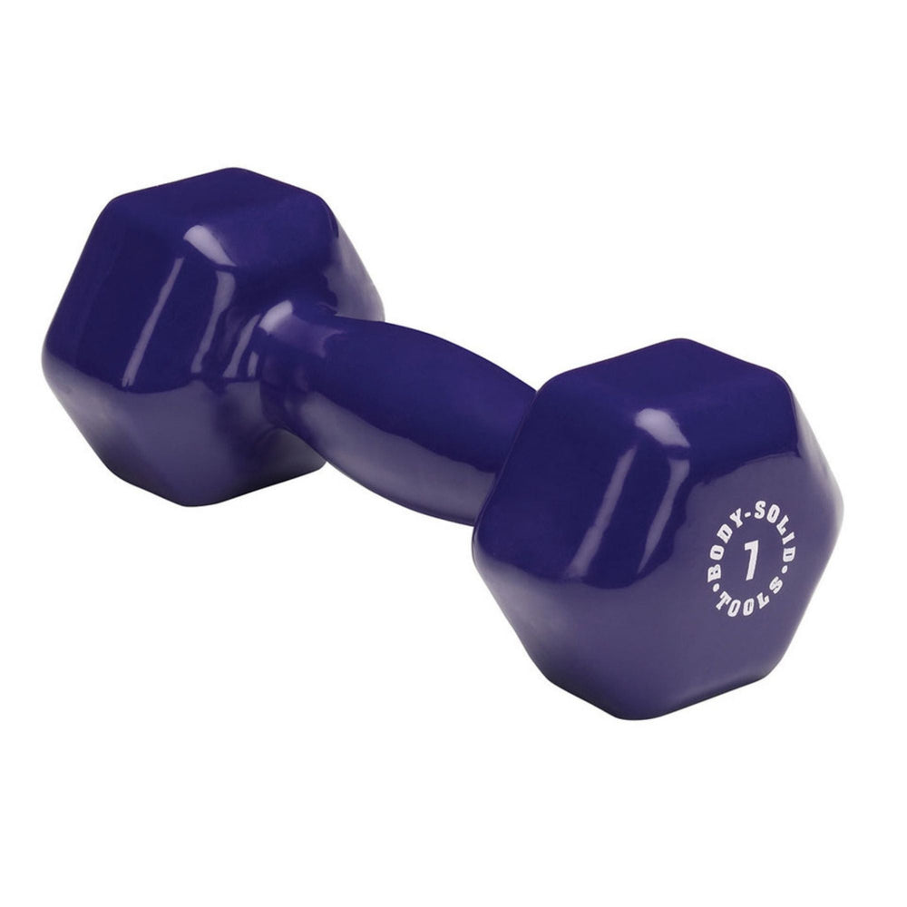 Body-Solid Commercial Vinyl Dumbbell Package GDR500 Dumbbell Purple