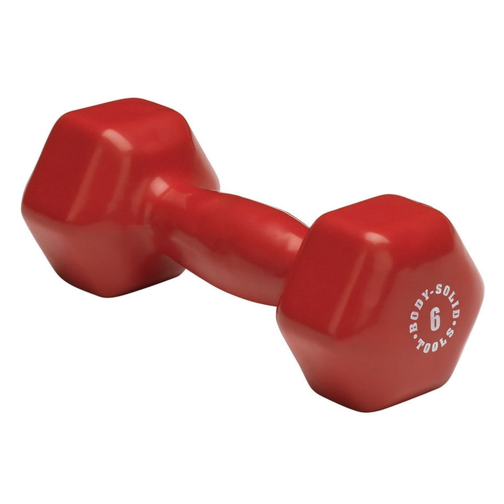 Body-Solid Commercial Vinyl Dumbbell Package GDR500 Dumbbell Red
