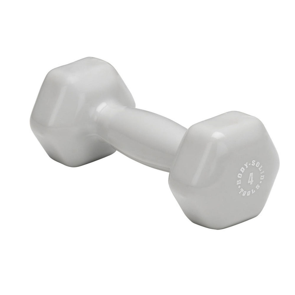 Body-Solid Commercial Vinyl Dumbbell Package GDR500 Dumbbell White