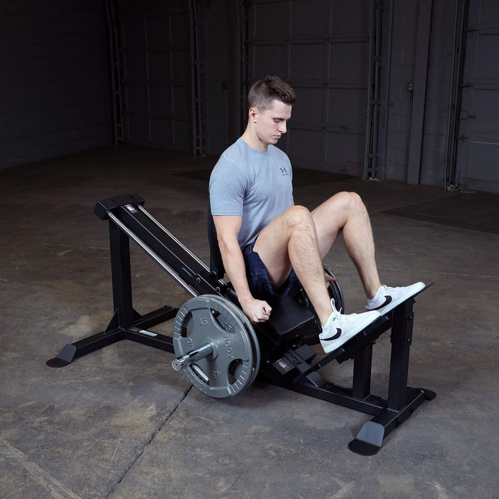 Body-Solid Compact Leg Press GCLP100 Seated leg press position
