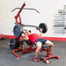 Body-Solid
GLGS100B Corner Leverage Gym with man doing a chest press