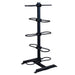 Body-Solid Dual Grip Medicine Ball Package GMR20-DUALPACK vertical medicine ball storage rack with four dual-tier cradles, designed for commercial gym use, shown empty.
