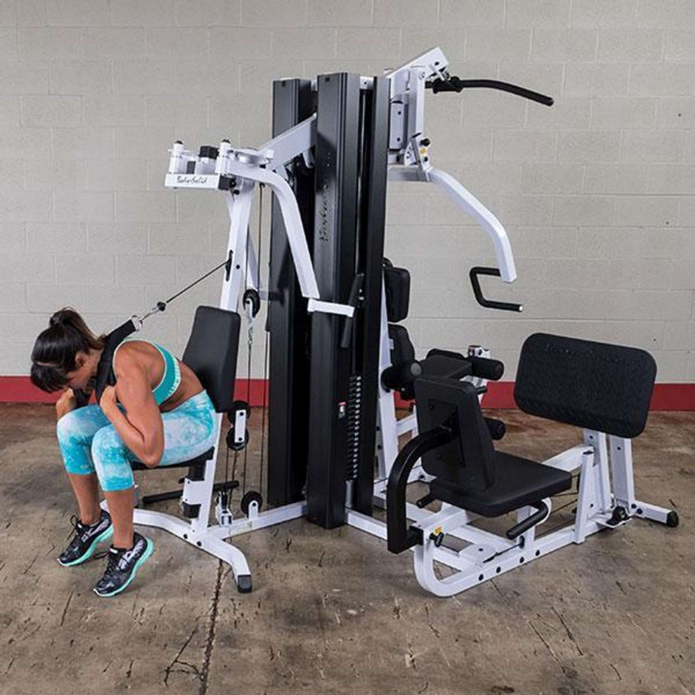 Body-Solid Dual Stack Home Gym with Leg Press EXM3000LPS  Quad Extension

