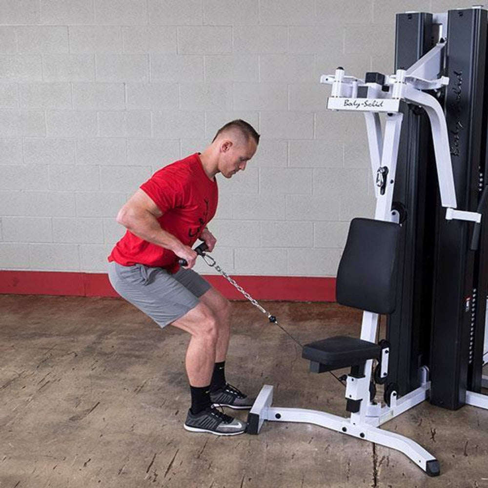 Body-Solid Dual Stack Home Gym with Leg Press EXM3000LPS Bicep Curls