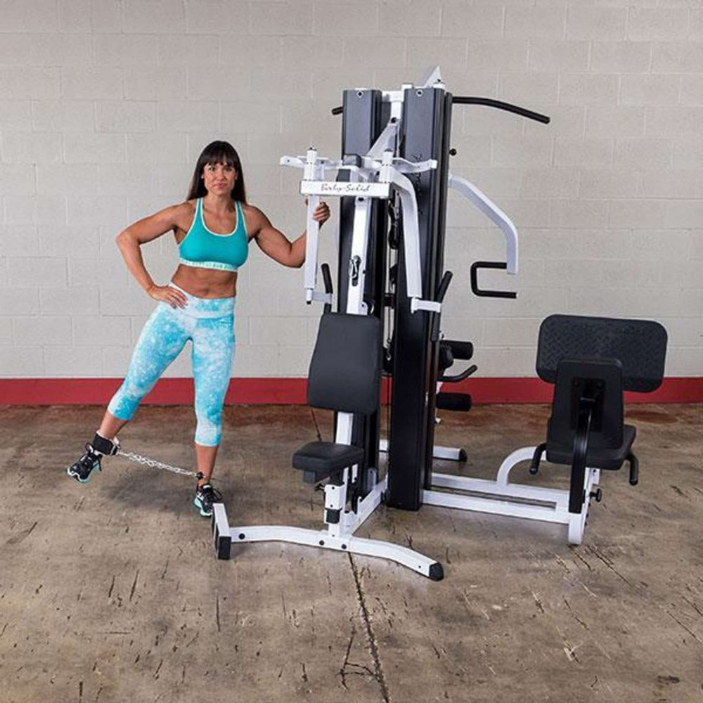Body-Solid Dual Stack Home Gym with Leg Press EXM3000LPS Leg Pull