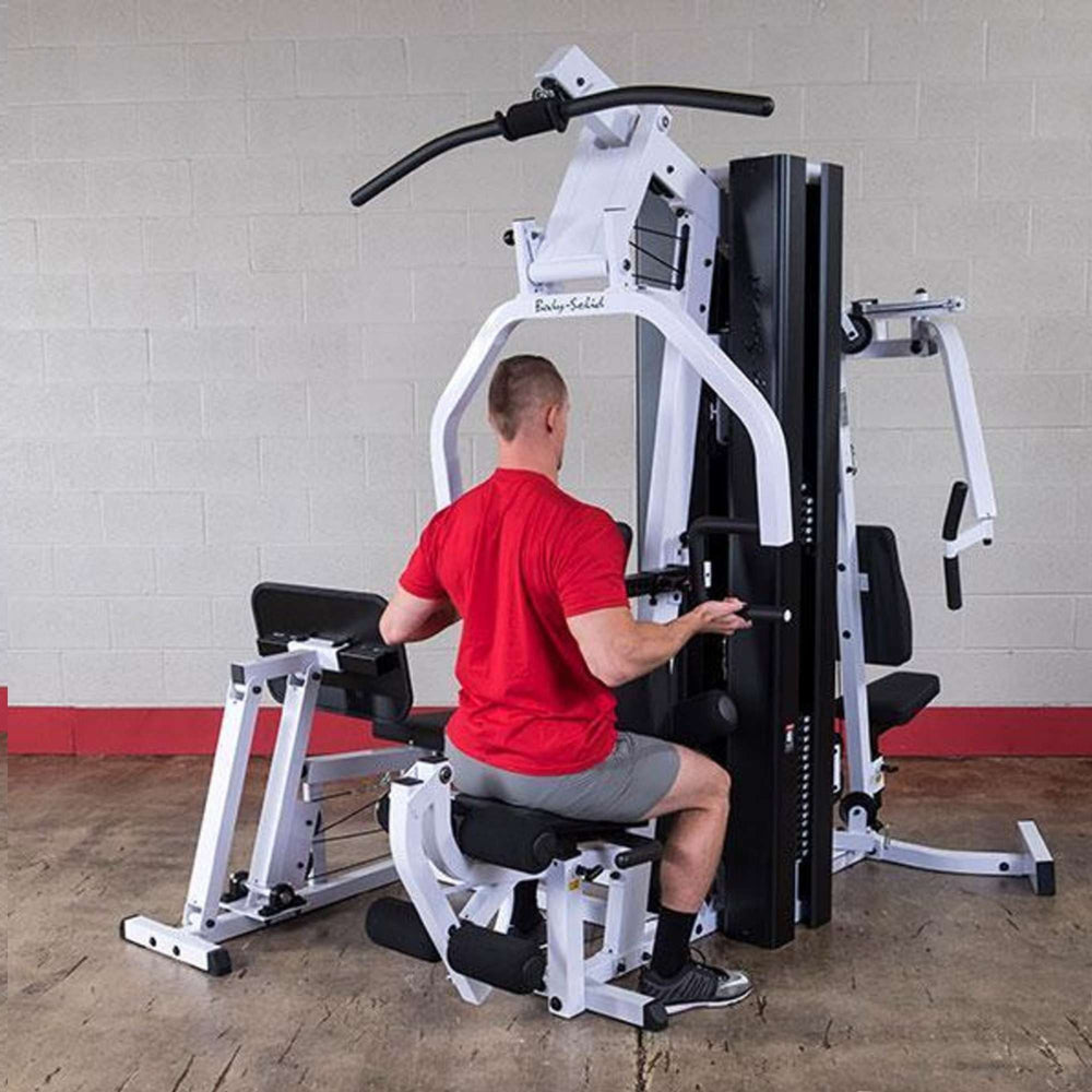 Body-Solid Dual Stack Home Gym with Leg Press EXM3000LPS Military Press 