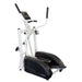 Body-Solid Endurance Center Drive Elliptical E100 trainer in white and black finish, shown on a clean studio floor.
