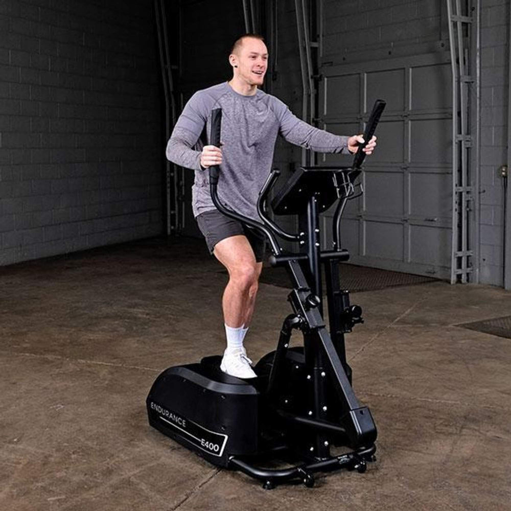 Body-Solid Endurance Center Drive Elliptical Trainer with Adjustable Stride Dual Action Upper and Lower