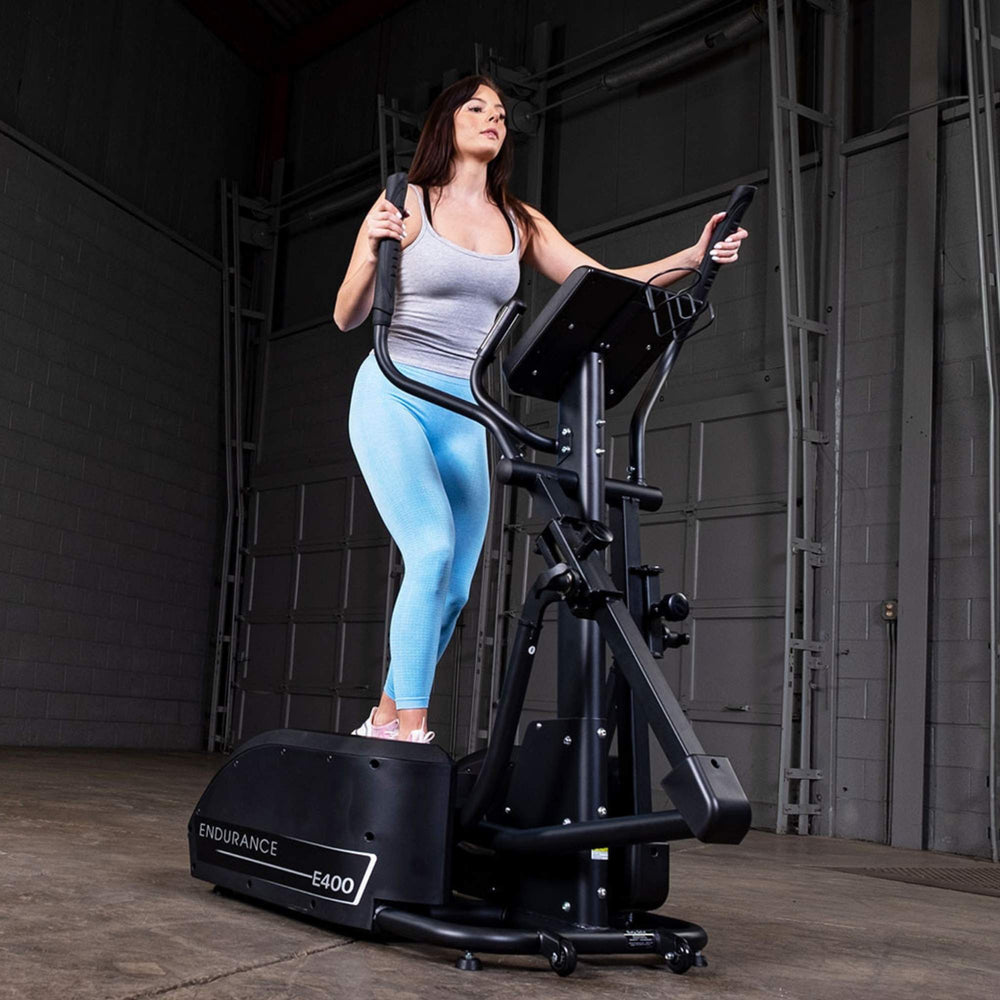 Body-Solid Endurance Center Drive Elliptical Trainer with Adjustable Stride Patented Center Drive With Action