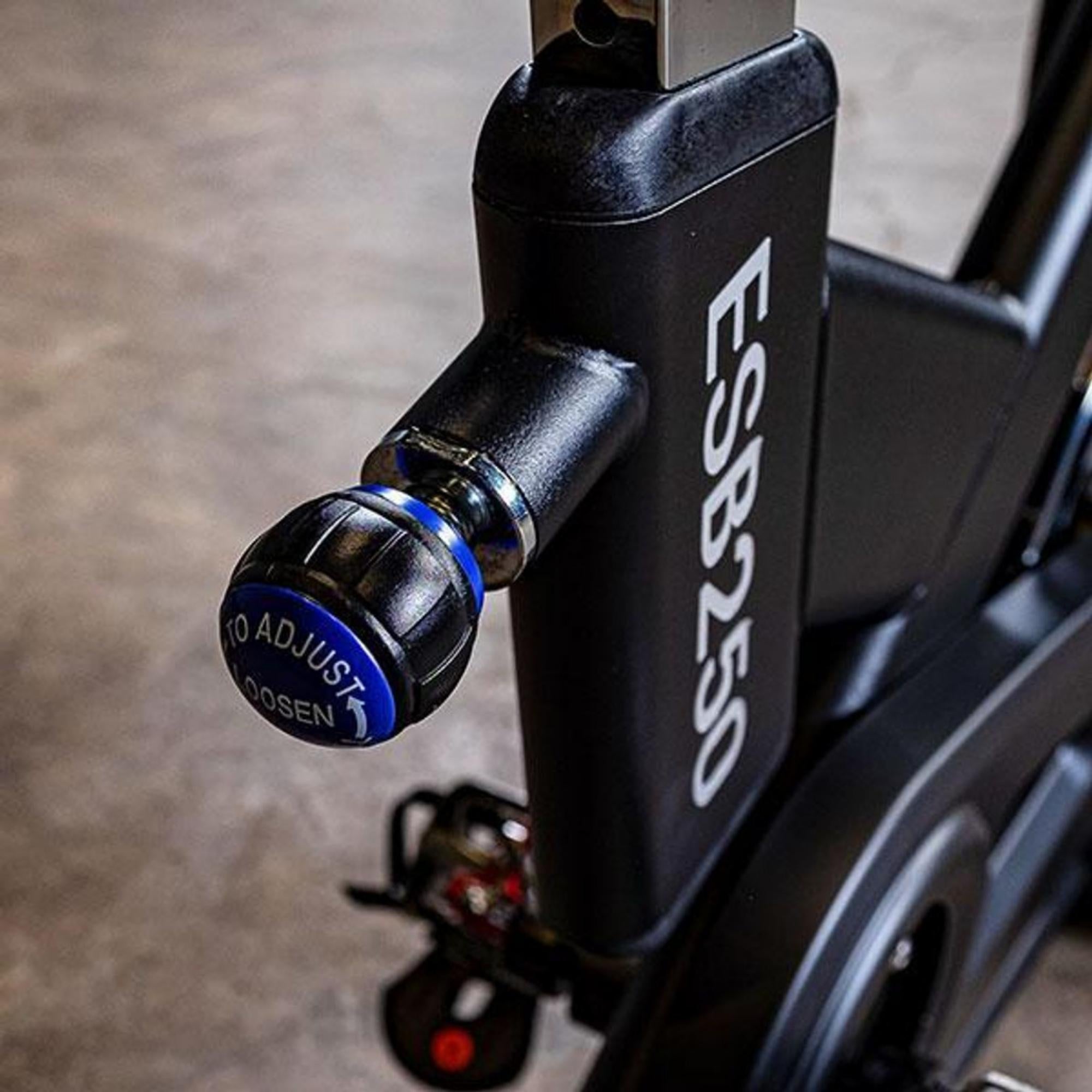 Body-Solid Endurance Indoor Cycle ESB250 Close-up of seat post adjustment knob
