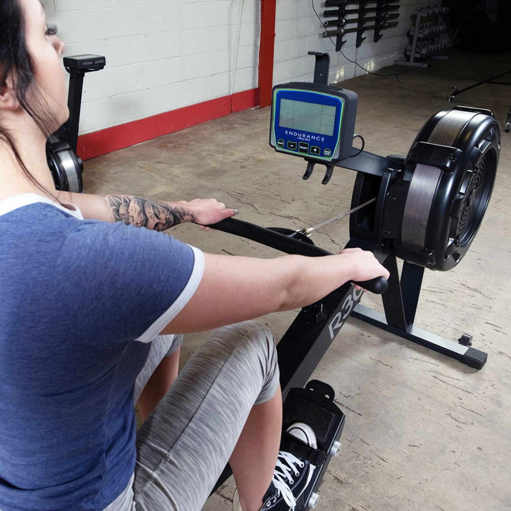 Body-Solid Endurance Indoor Rower R300 close up Console Stats