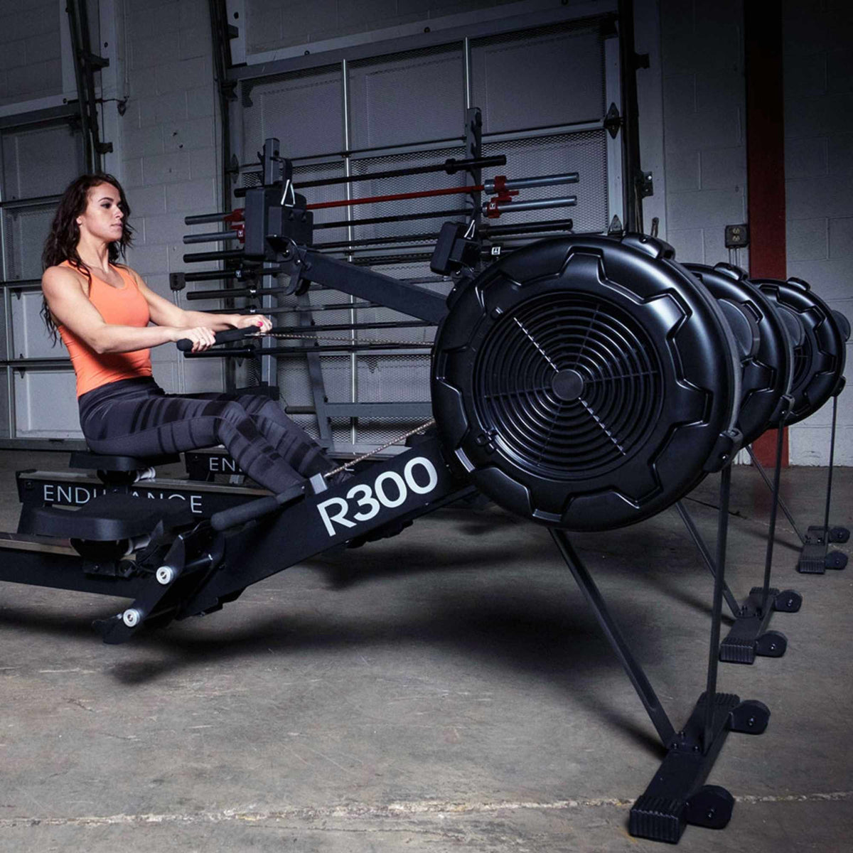 Body-Solid Endurance Indoor Rower R300 user performing 