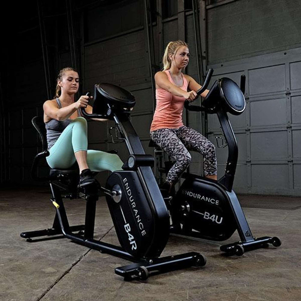 Body-Solid Endurance Upright Bike B4UB user performing