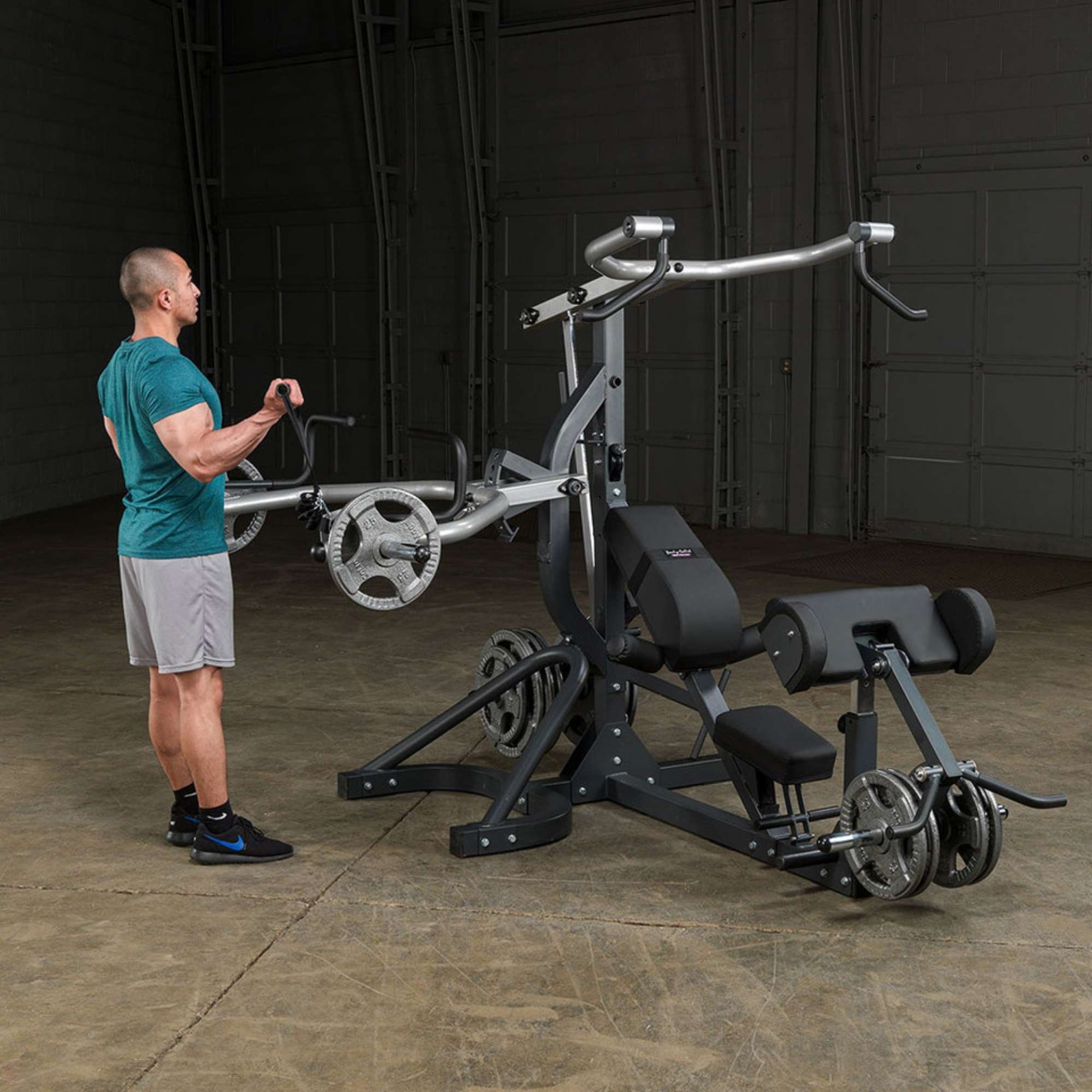 Body-Solid Free Weight Leverage Gym SBL460P4 Standing Row Arms Press