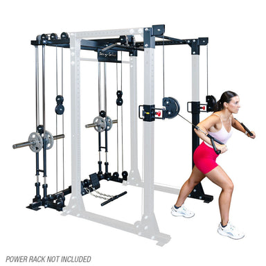 Body-Solid Functional Trainer Attachment GPRFT performing a cable resistance exercise 