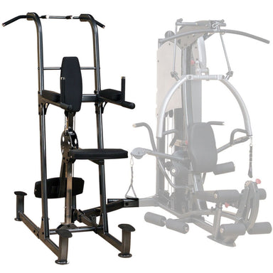 Body-Solid Fusion Weight Assist Chin and Dip Attachment FCDWA  attached to Home Gym