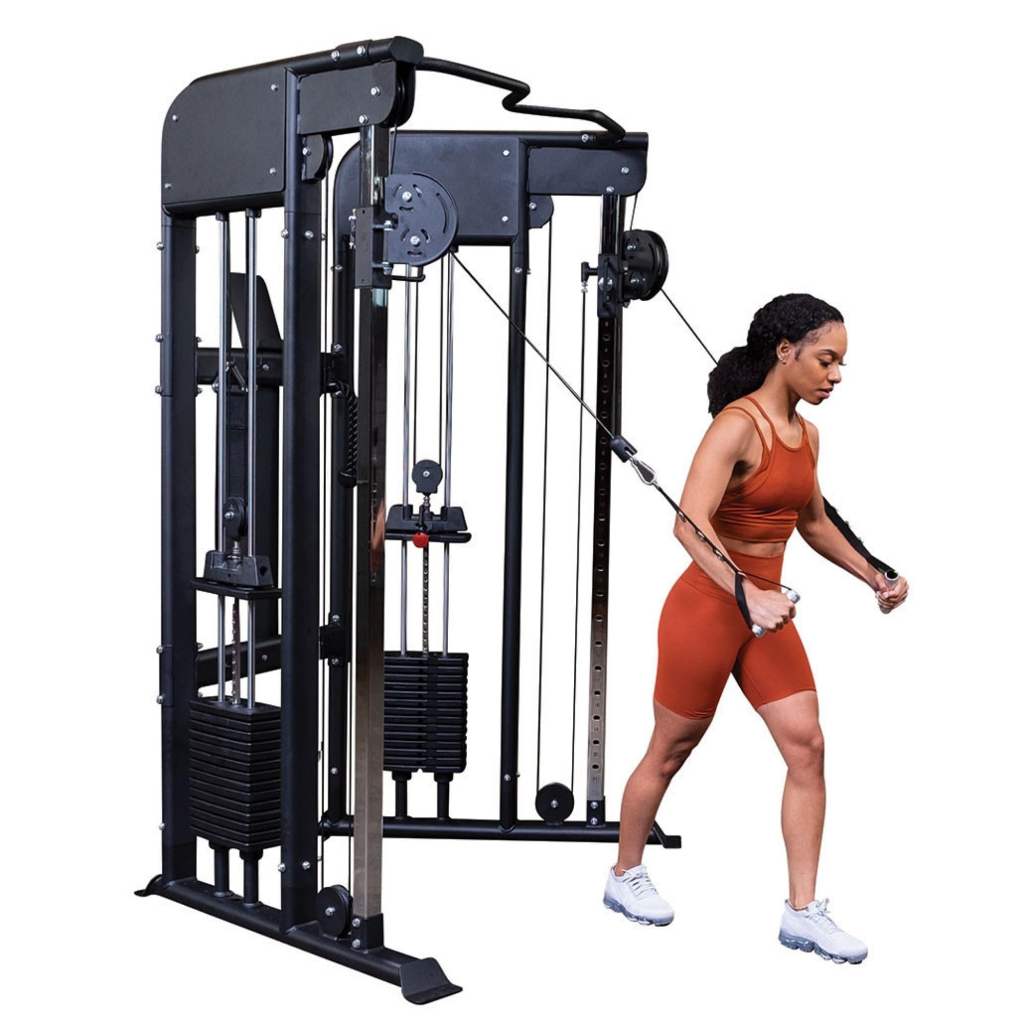 Body-Solid GFT100 Functional Trainer GFT100 used for a cable workout without background