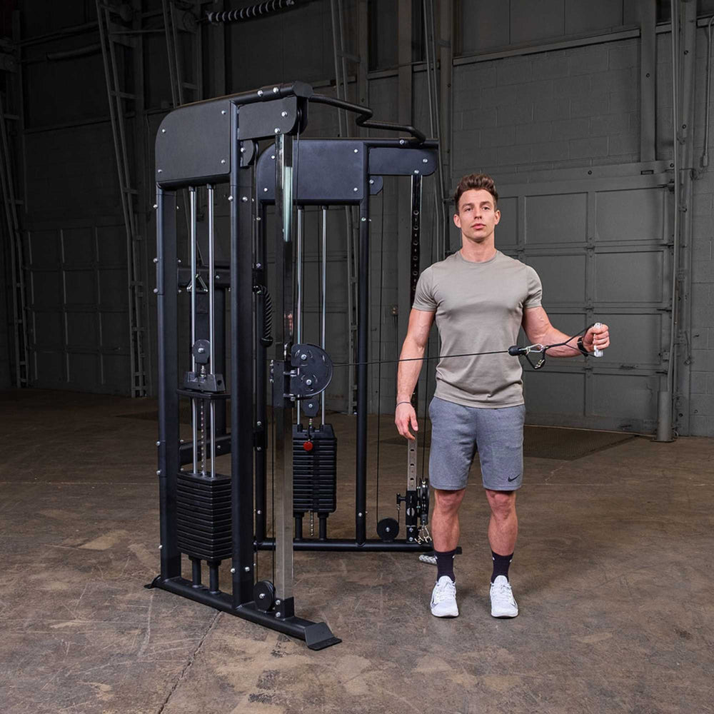 Body-Solid GFT100 Functional Trainer GFT100 used for a resistance cable exercise