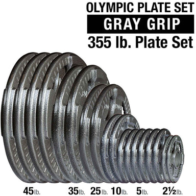 Body-Solid Gray Grip Olympic 355 Ib Set OST355-SP