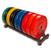 Body-Solid Horizontal Bumper Plate Rack GBPR10 rack with colourful plate