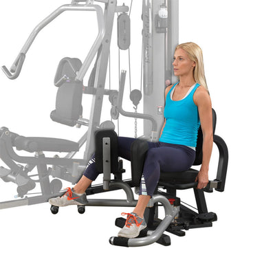 Body-Solid Inner-Outer Thigh Attachment for the G9S GIOT9 Woman performing seated inner thigh exercise