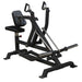  Body-Solid LVSR Leverage Seated Row machine in black finish, shown without weights, featuring dual handles and adjustable seat and chest pad.
