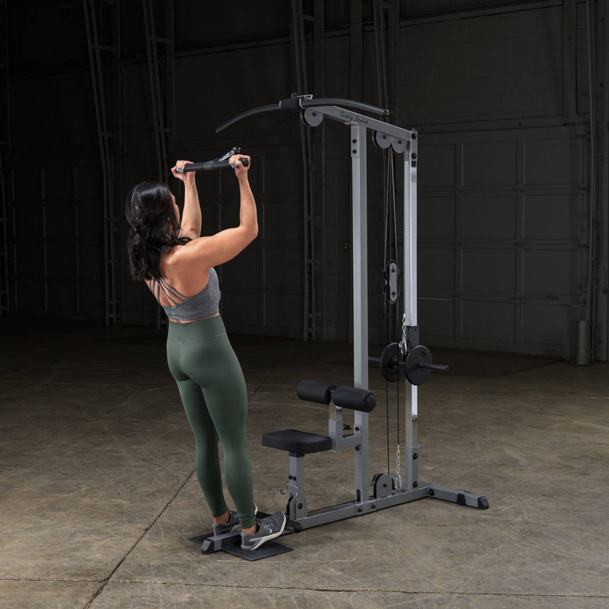 Body-Solid Lat Machine GLM83 Standing  overhead Row 