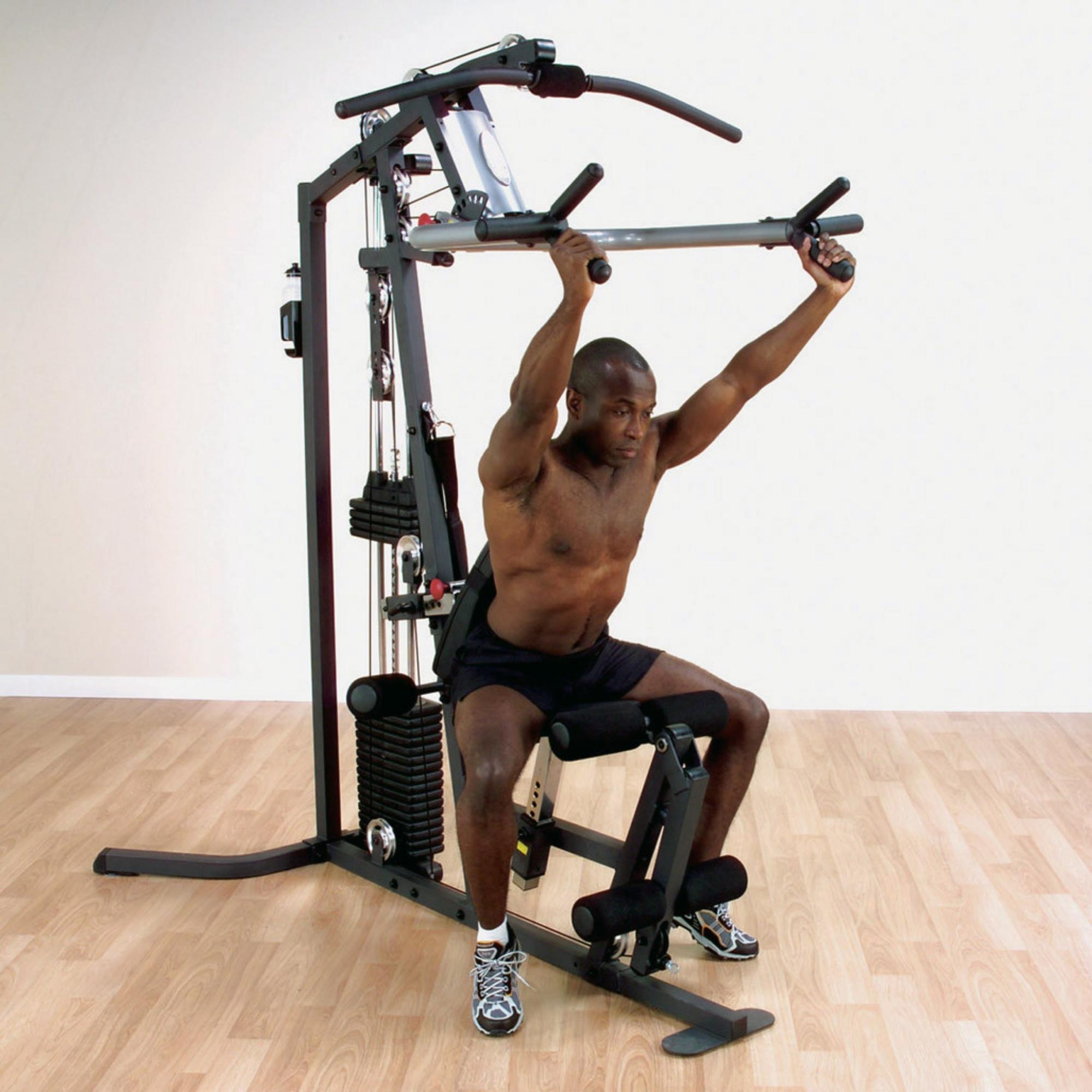 Body-Solid Multi-Station Gym G3S perform a lat pulldown exercise front