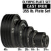 Body-Solid Olympic 355 lb. Set of Cast Iron Plates OSB355-SP