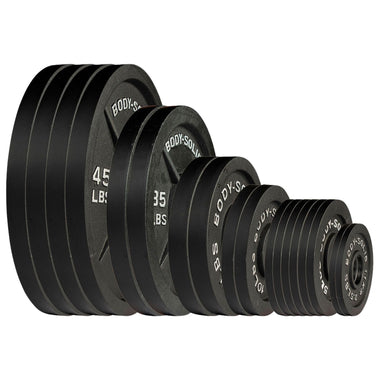 Body-Solid Olympic 355 lb. Set of Cast Iron Plates OSB355-SP black