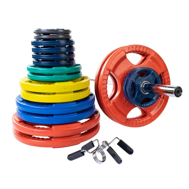 Body-Solid Olympic Color Rubber Grip Weight 400 Ib Set ORC400S