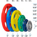 Body-Solid Olympic Color Rubber Grip Weight Set 300 Ib Set ORC300S specs
