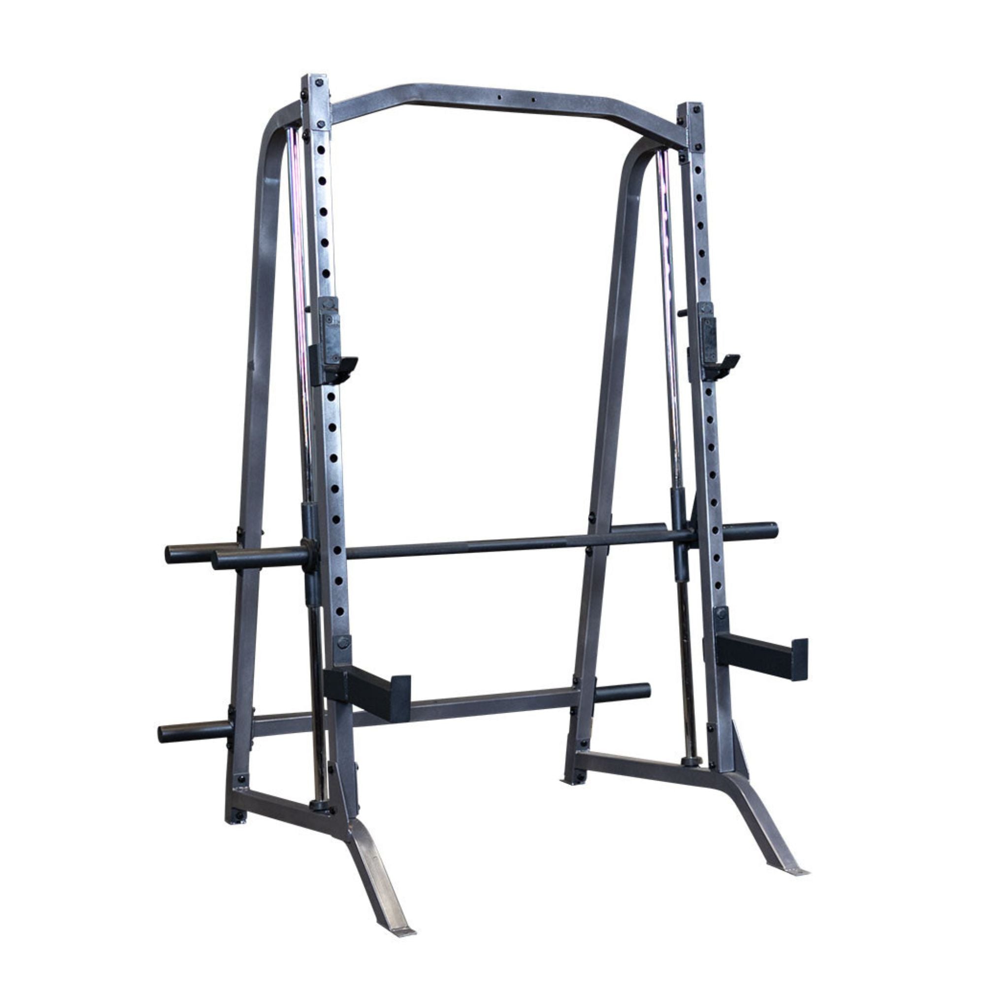 Body-Solid Powerline Smith Machine PSM200 empty frame with adjustable bar catches and safety stoppers