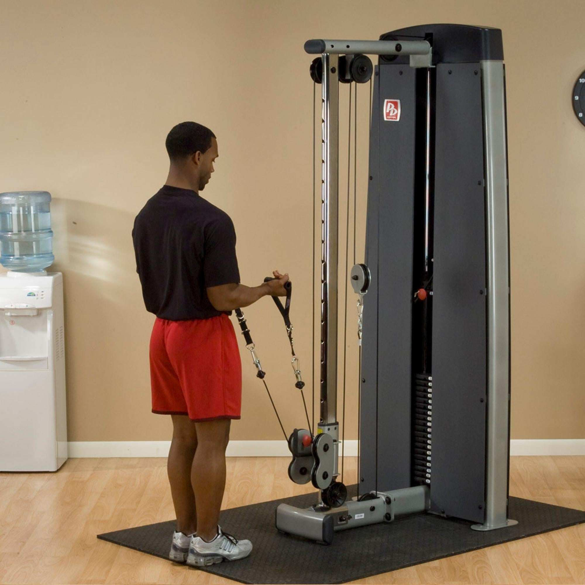 Body-Solid ProDual Cable Column Machine with Weight Stack DPCCSF Upright Row