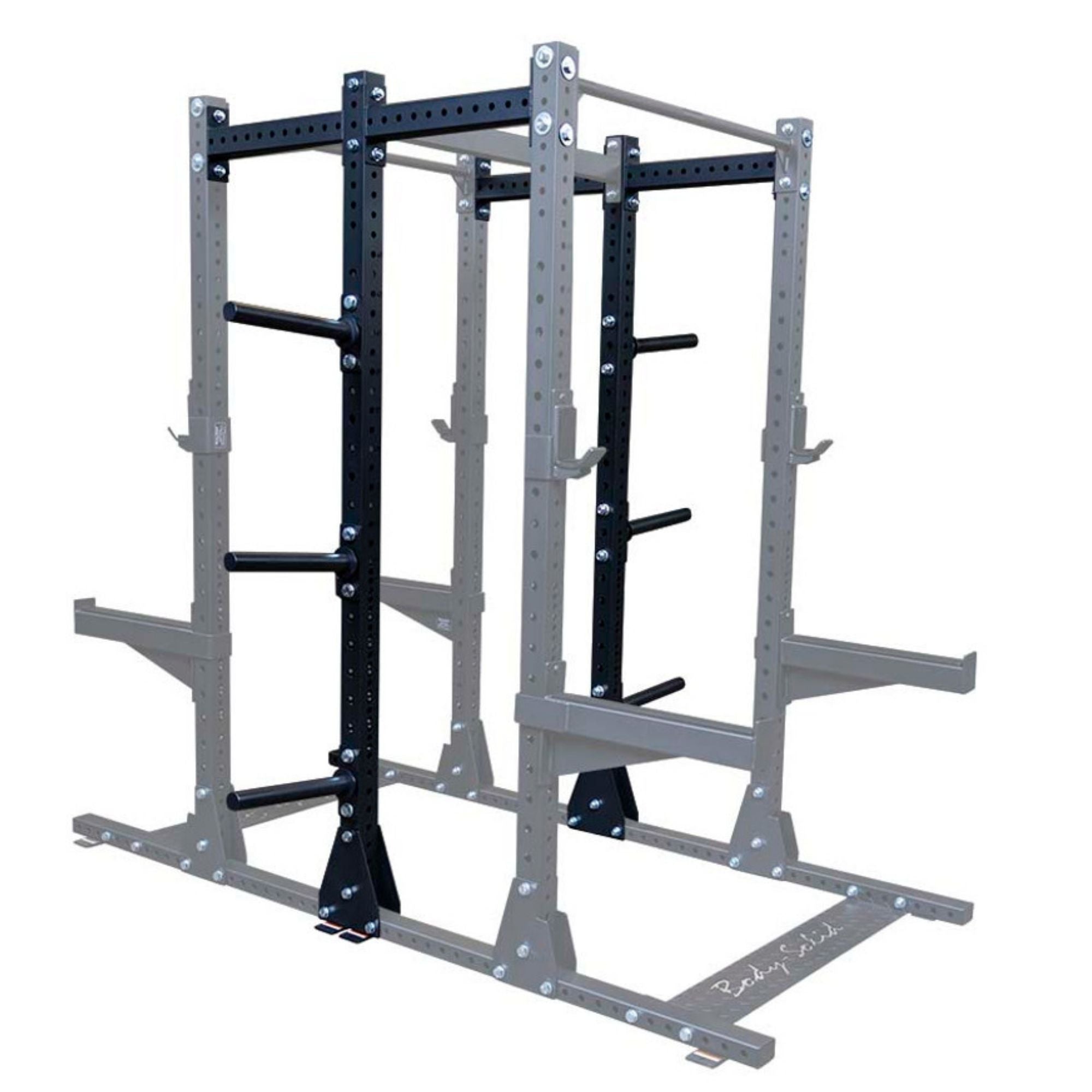 Body-Solid Pro ClubLine Double Half Rack Kit SPRDBLKIT Heavy-duty power rack with dual squat stations and safety arms