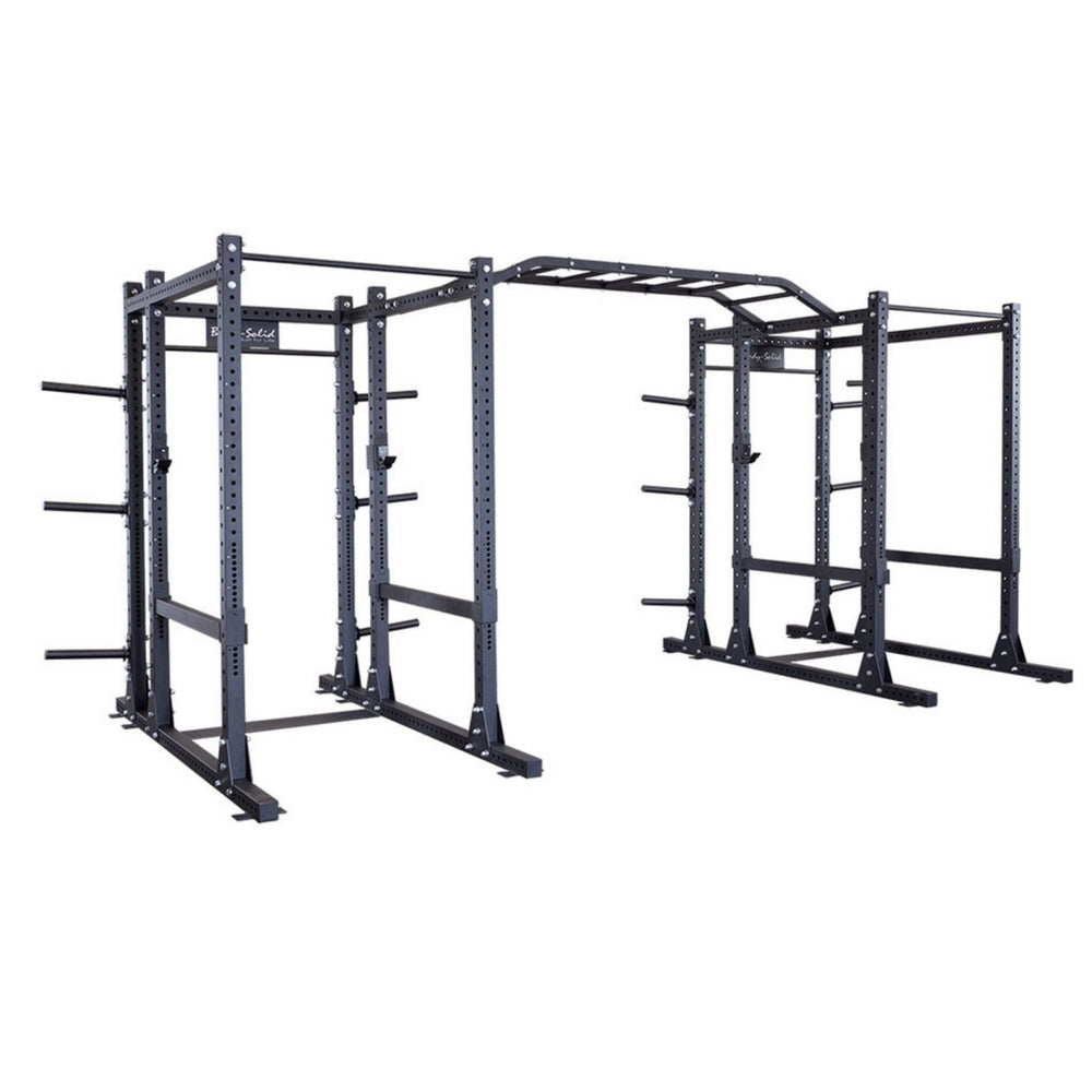Body-Solid Pro ClubLine Double Power Racks with Rear Extensions and Monkey Bars SPR1000DBBACK 