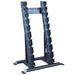 Body-Solid Pro ClubLine Dumbbell Rack SRD300 Empty Body-Solid Pro Club Line vertical dumbbell rack showing durable steel frame and tiered design for compact storage.