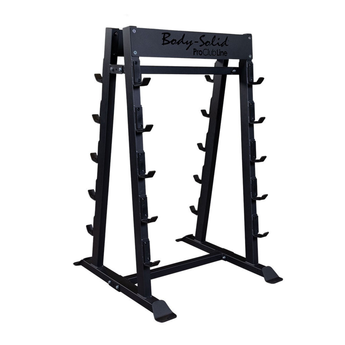 Body-Solid Pro ClubLine Fixed Weight Barbell Rack SBBR100 without background