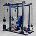 Body-Solid Pro ClubLine Functional Trainer Attachment SPRFTS Man performing seated lat pulldown exercise with straight bar on Body-Solid Pro ClubLine SPRFTS functional trainer.