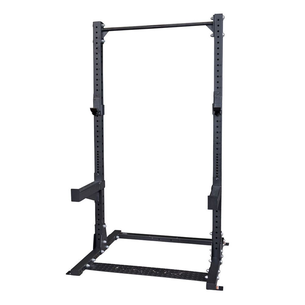 Body-Solid Pro ClubLine Half Rack with Rear Extension SPR500BACK Empty  commercial squat rack with pull-up bar