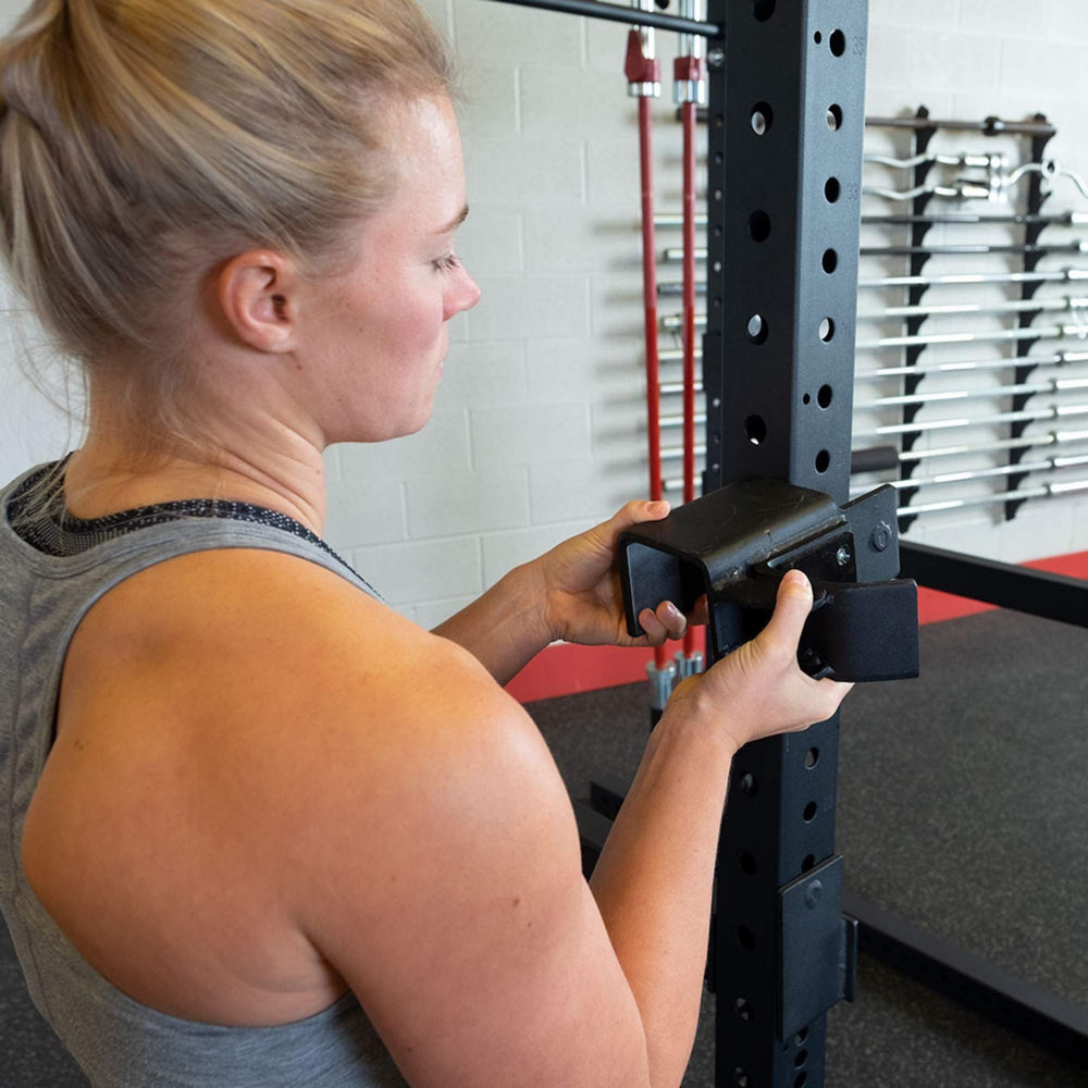 Body-Solid Pro ClubLine J-Cup Pair SPRJC Joint Attachment Close View