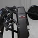 Body-Solid Pro ClubLine LVSP Leverage Shoulder Press LVSPB Close-up view of Body-Solid LVSP Leverage Shoulder Press upper frame, handles, and backrest with ProClub Line Leverage branding visible.
