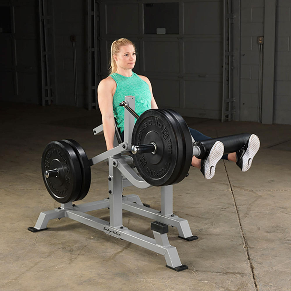 Body-Solid Pro ClubLine Leverage Leg Extension LVLE A direct link movement arm design and sealed bearing pivot points 