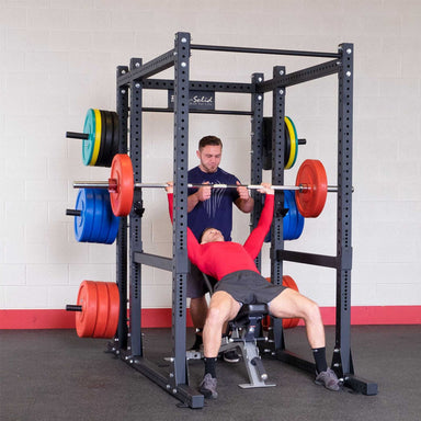 Body-Solid Pro ClubLine Power Rack with Rear Extension and Safety Straps SPR1000SSBACK Mens Are Performing