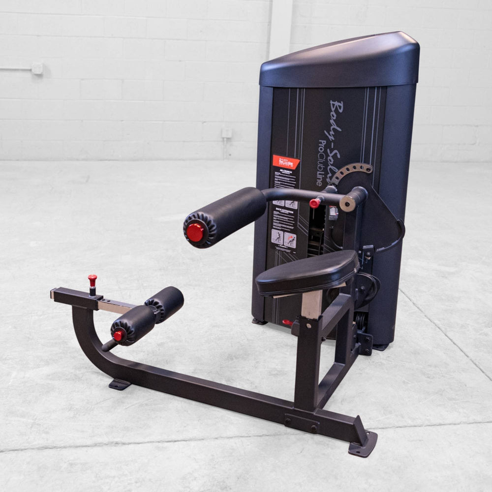 Body-Solid Pro ClubLine Series 2 Arm Curl S2ACX Body-Solid ProClubLine leg extension and seated leg curl machine with padded rollers and adjustable seat