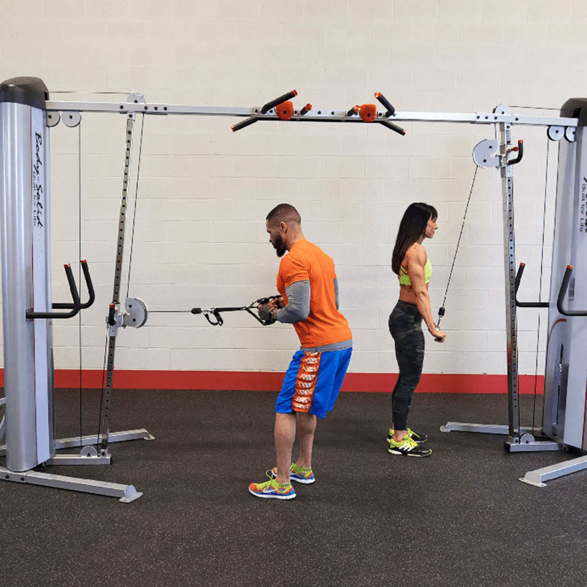 Body-Solid Pro ClubLine Series 2 Cable Crossover S2CCO  Dual user tricep and row exercise on crossover machine