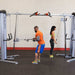 Body-Solid Pro ClubLine Series 2 Cable Crossover S2CCO  Dual user tricep and row exercise on crossover machine