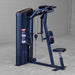Body-Solid Pro ClubLine Series 2 Pec Delt S2PECX Front angle view of Body-Solid ProClub Line pec deck and rear delt combo machine, featuring adjustable arms, cable system, and cushioned seat