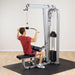Body-Solid Pro Clubline Lat Mid Row SLM300G Man performing wide-grip lat pulldown 