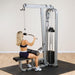Body-Solid Pro Clubline Lat Mid Row SLM300G Woman executing lat pulldown for back training
